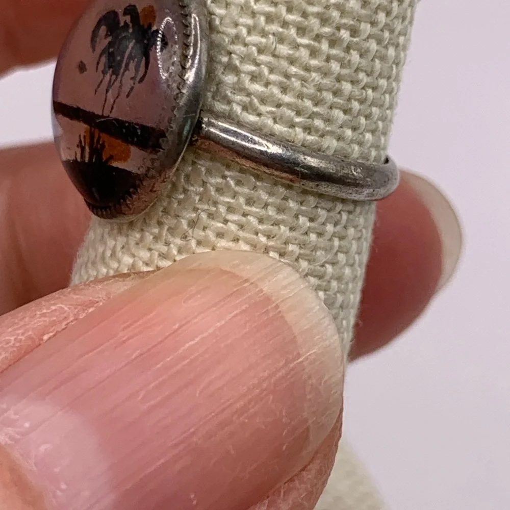 Tiny Morpho Butterfly Wing Ring by Hoffman Size 3 - Picture 5 of 7